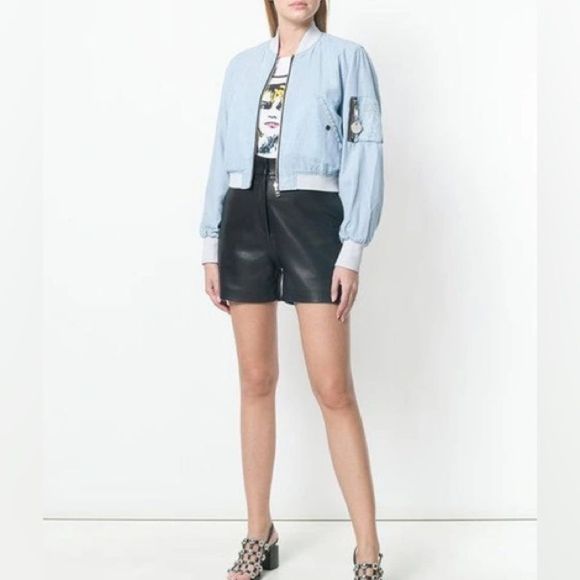 Diesel De Bruce Womens Bomber Jacket Reversible Coat Pink - Picture 2 of 15